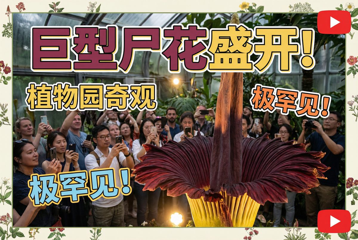 捷克街头稀有植物视频-巨魔芋盛开